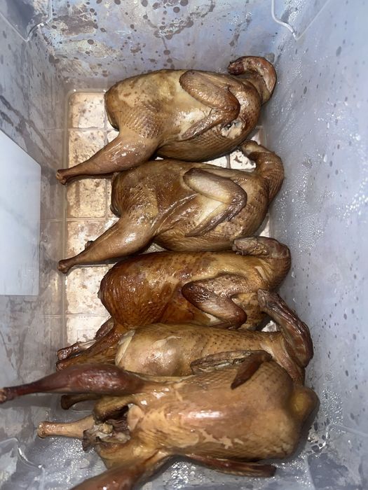 Копчена курка ,перепілка