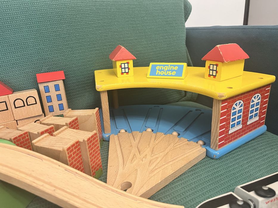 Drewniana kolejka Ikea Brio duży zestaw