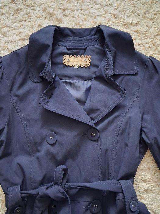 Granatowy płaszczyk dziewczęcy Mayoral Chic rozmiar 162