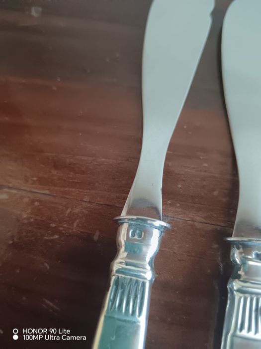 Faquinhas modelo caninhas em prata