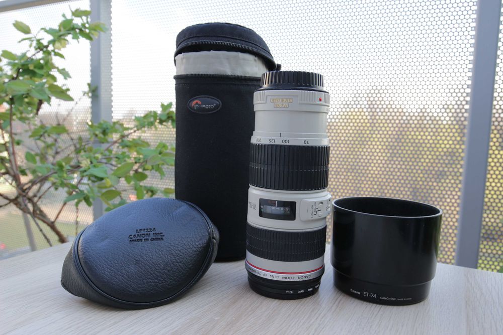 Canon EOS 30D + Grip BG-E2 + EF 16-35 F4L IS + EF 70-200 F4L IS + Lowepro Nova 3 + wężyk spustowy RS-80N3
