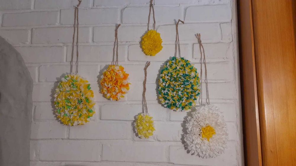 Jajka – zawieszki, naklejki 6szt.