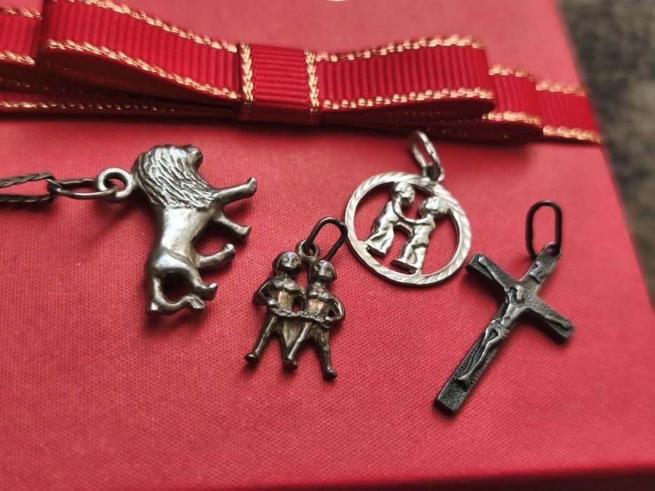 Срібло, 925 проба срібні вироби, підвіска, хрестик, св Миколай, набір