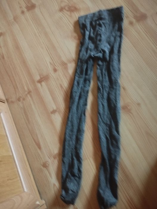 Rajstopy Tchibo siwe że srebną nitką rozmiar 36/38 bawełna