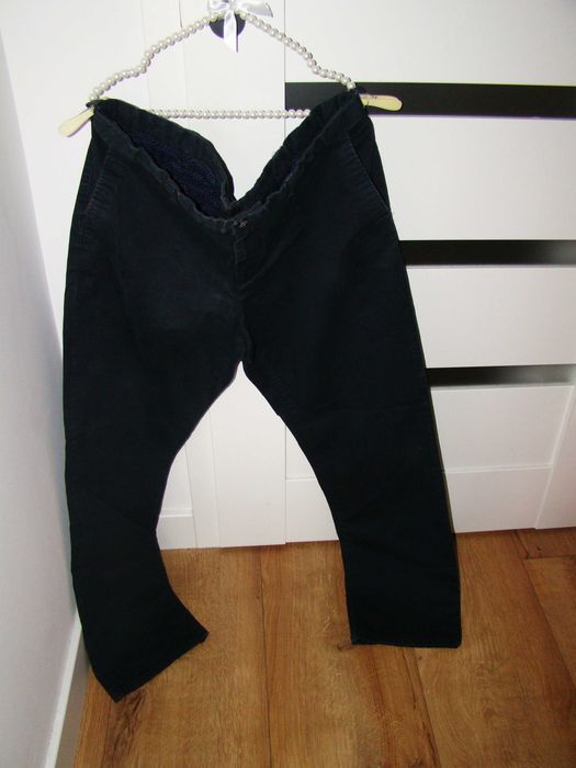 Granatowe spodnie męskie pas 110 cm długość 110 cm roz XXXL