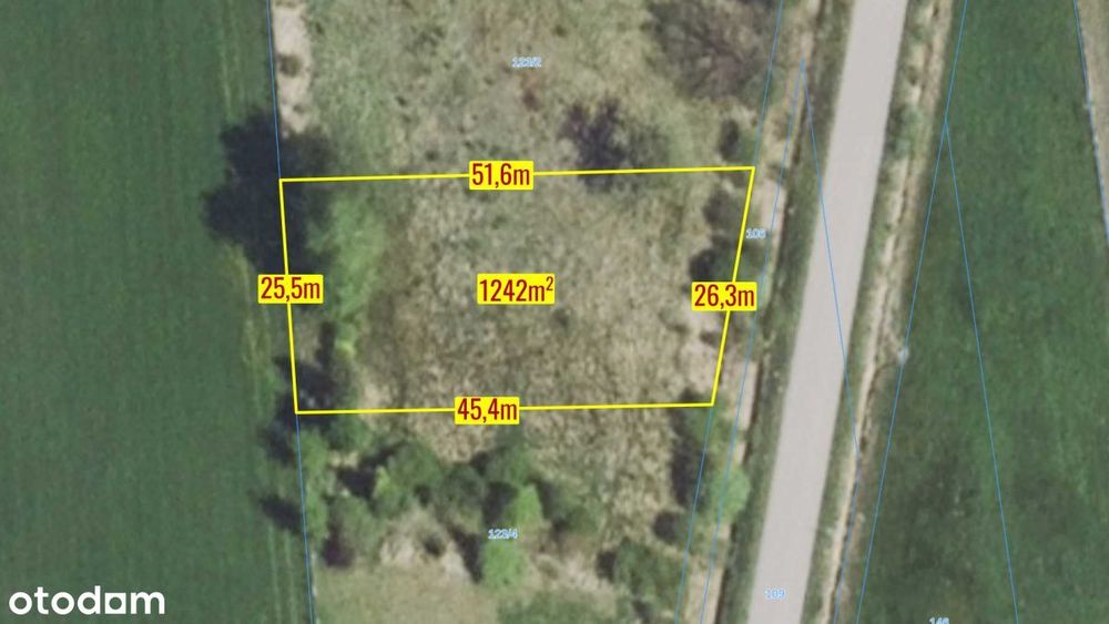 Działka budowlana Gosławice 1242m2