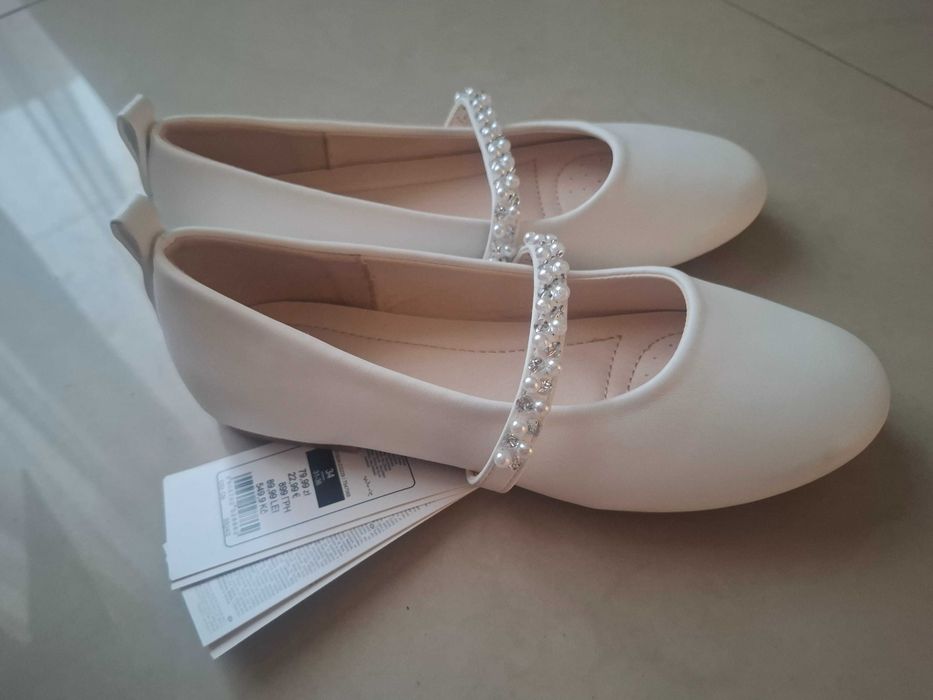 Nowe Buty rozm 34 baletki białe komunia wesele