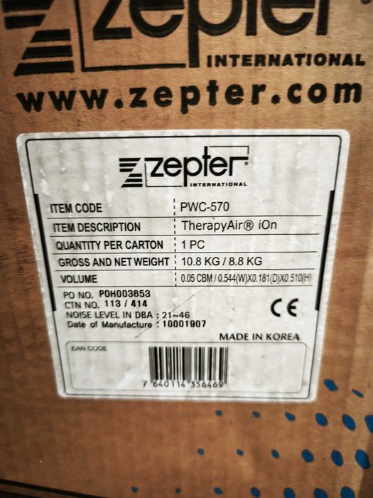 Oczyszczacz powietrza Zepter Therapy Air iOn PWC570