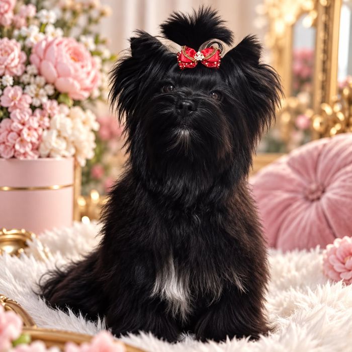 Suzette 5 miesięczna suczka york black czarna