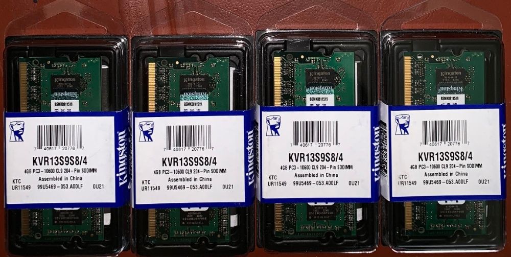 Память RAM 8GB (2x4GB) PC3-8500 DDR3-1066 PC3-10600 DDR3-1333 sodimm
