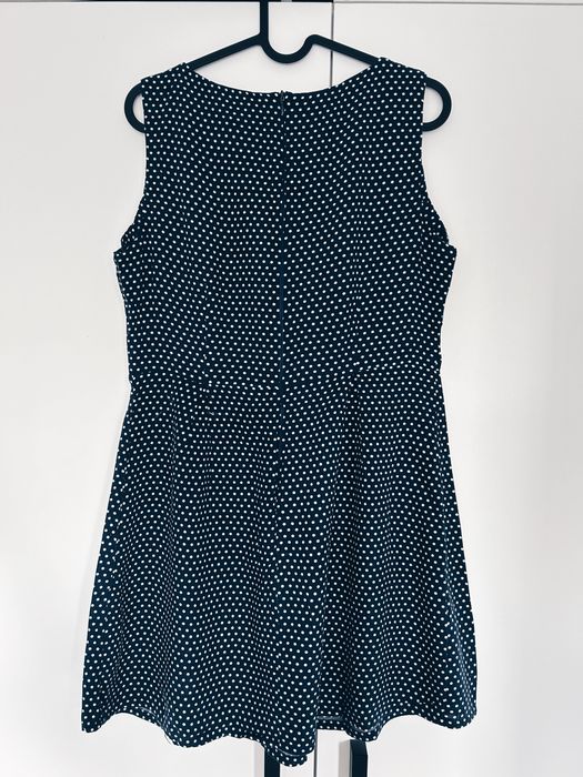 Sukienka granatowa w groszki Armani Exchange L