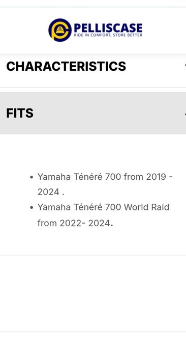 Mala PELLISCASE Yamaha Ténéré 700