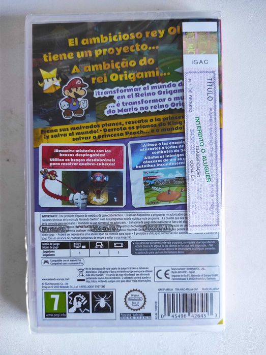 [SELADO/NOVO] Paper Mario: The Origami King - Nintendo Switch - Jogo