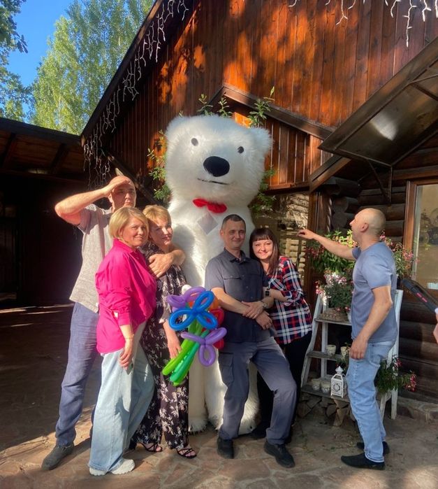 Привітання від ведмедика, панди, Тедді або зайчика. Аніматори