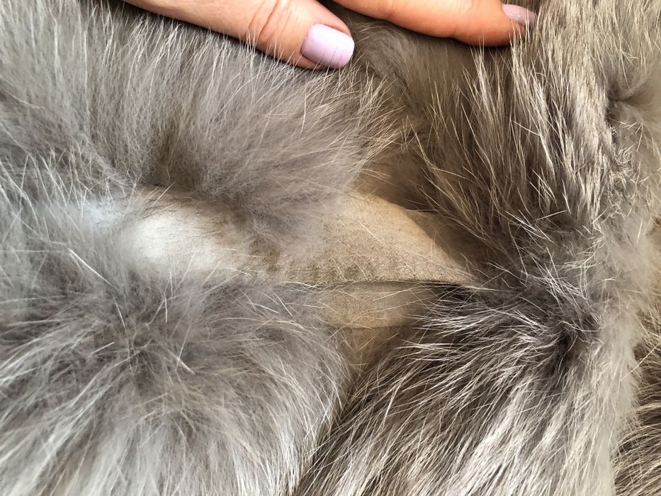 Szara kamizelka z lisa rozmiar 34/36