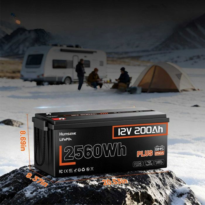 LiFePo4 Smart акумулятор Humsienk 200Ah 12V. BMS - 250A. Літій залізофосфатний акумулятор 2560Wh. Железофосфатный аккумулятор