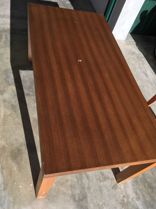 Table and Six Upholstered Chairs (Orange Color)64751798714370122