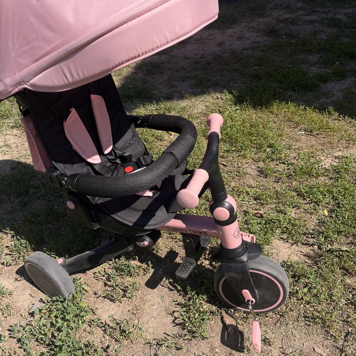 Дитячий триколісний велосипед-трансформер 4в1 Turbo Trike MT 1036 Рожевий