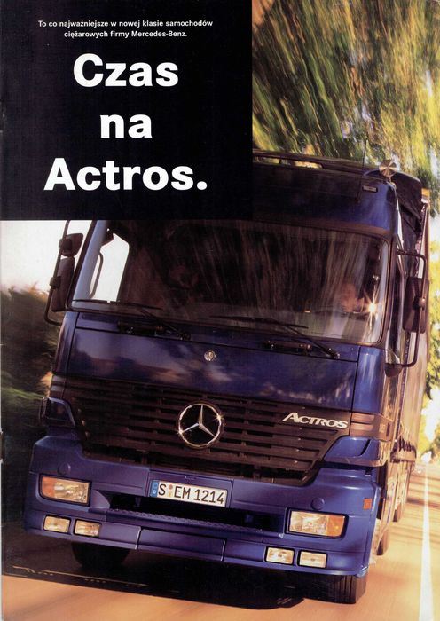 Prospekty foldery Mercedes Actros - lata 90.