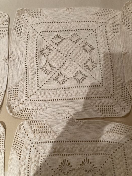 Rendas- quadrados de renda 0,41x0,41 cm-  para colcha