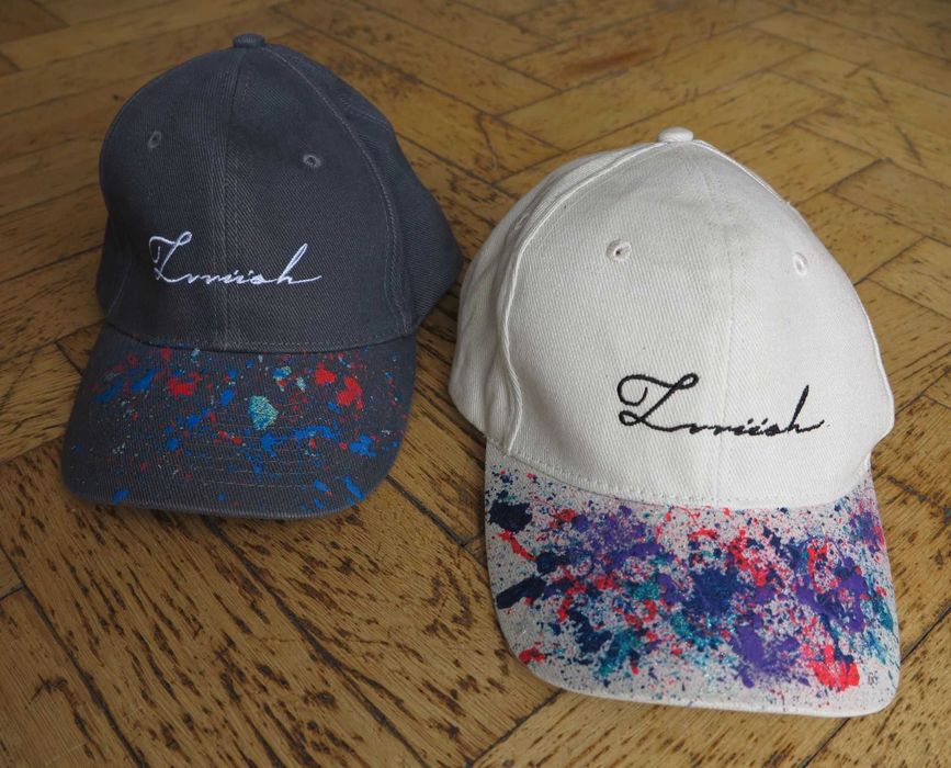 Zestaw czapek Bejsbolówek dla Par (2 szt) "LVVISH", dla Niego i dla Niej, Vintage Paint Splatter