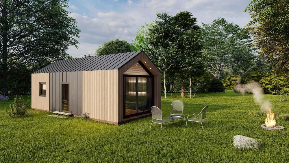 Domek mobilny nowoczesna stodoła 35m