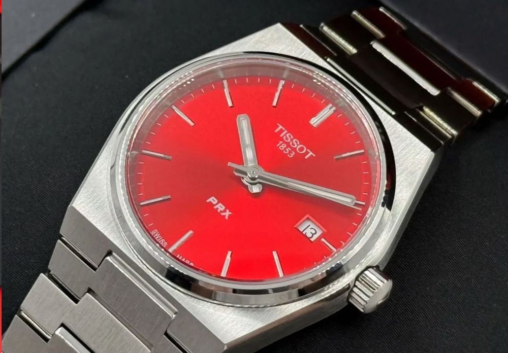 Наручные премиум Часы Tissot PRX красные