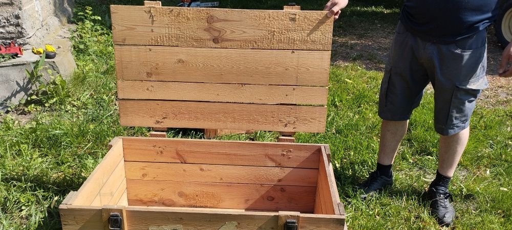 Skrzynia drewniana wojskowa