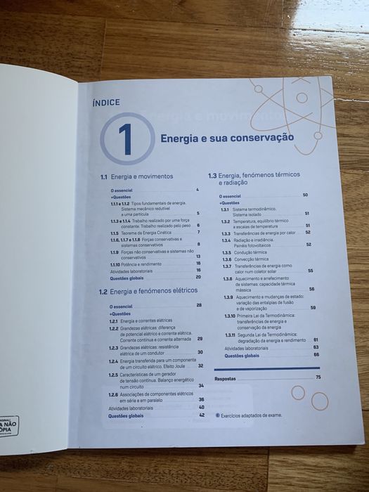 Caderno de exercícios e problemas 10F e 10 Q