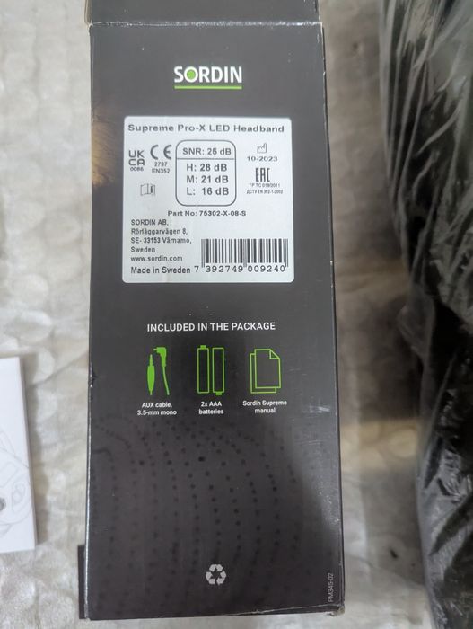 Sordin Supreme Pro-X LED — активні навушники,оригінал, повний комплект
