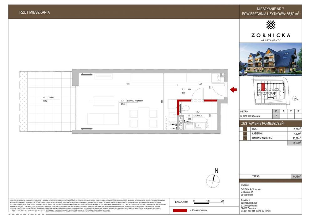 Apartamenty Zornicka  | 1-pok. | nr 7