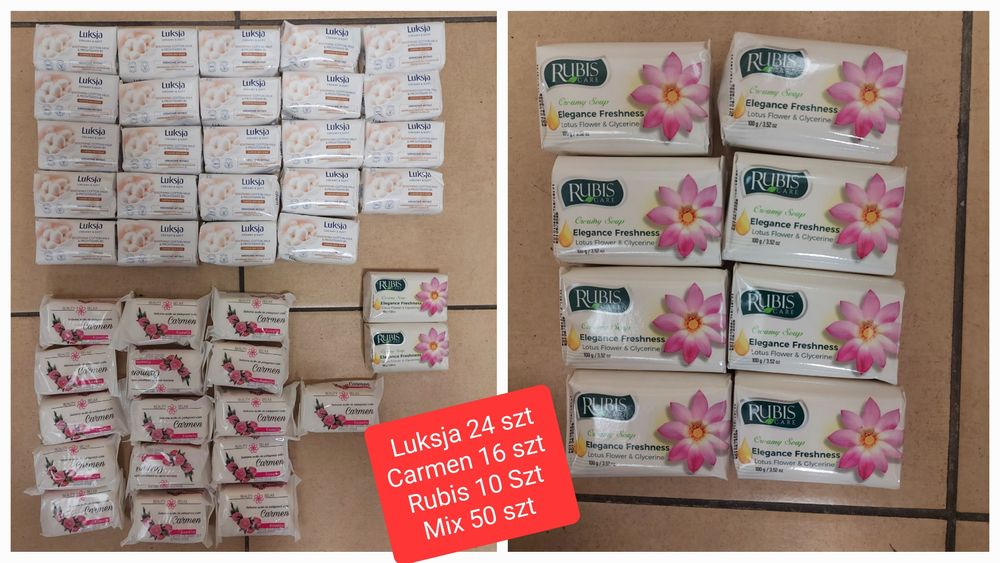Mydło mix 66 szt Luksja, Carmen, Rubis