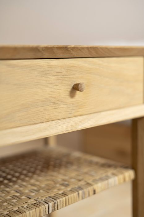 Conjunto de duas mesas de cabeceira em carvalho maciço - La Redoute