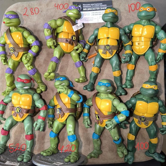 Фигурки черепашки ниндзя Viacom Playmates TMNT Сплинтер Раф Шредер
