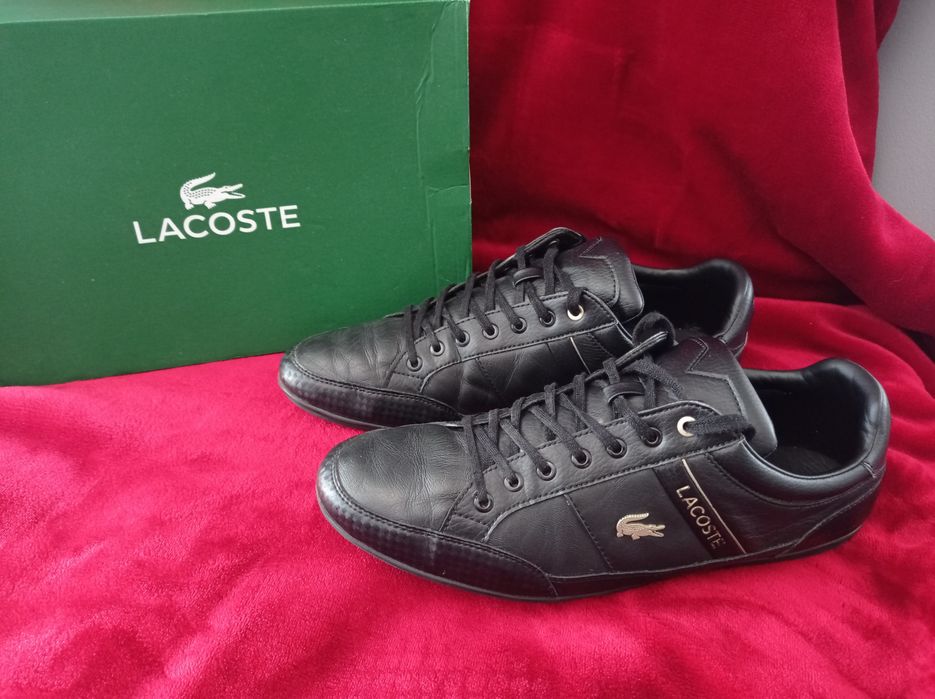 Buty Lacoste Chaymon czarne rozmiar 44 super skórzane męskie j nowe 28