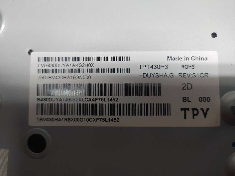 TV LCD PHILIPS 43PFT4112.12 v018 715G8991.C0B.000.004Y  W29N01GVSIAA