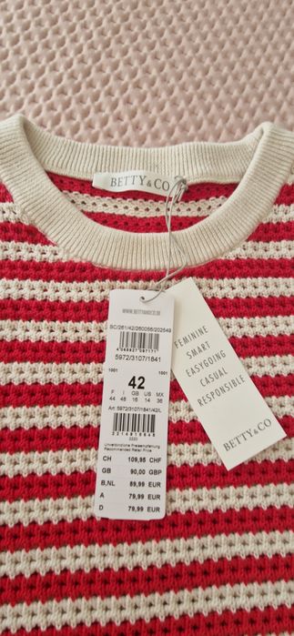 Camisola de Malha Betty & Co - TAM 42 (Nova com Etiqueta)