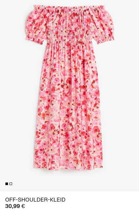 Лёгкое, летнее платье миди в абстрактный принт h&m