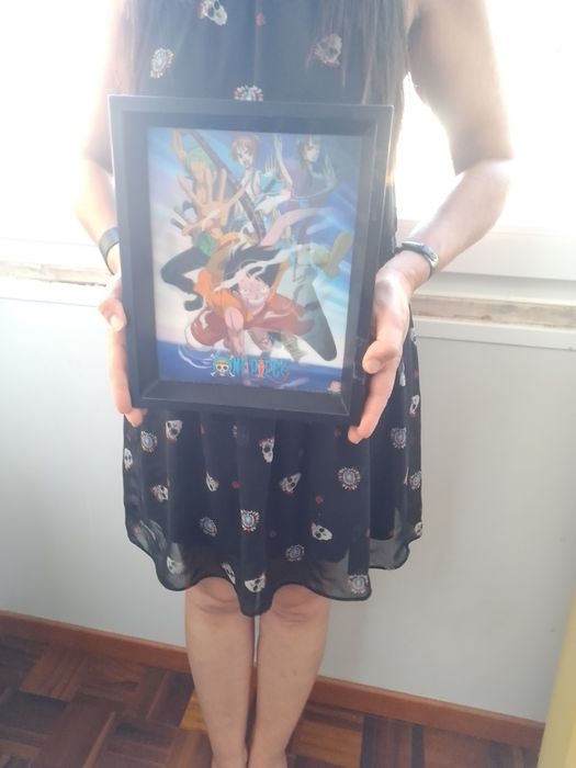 Poster One Piece 3D com moldura
