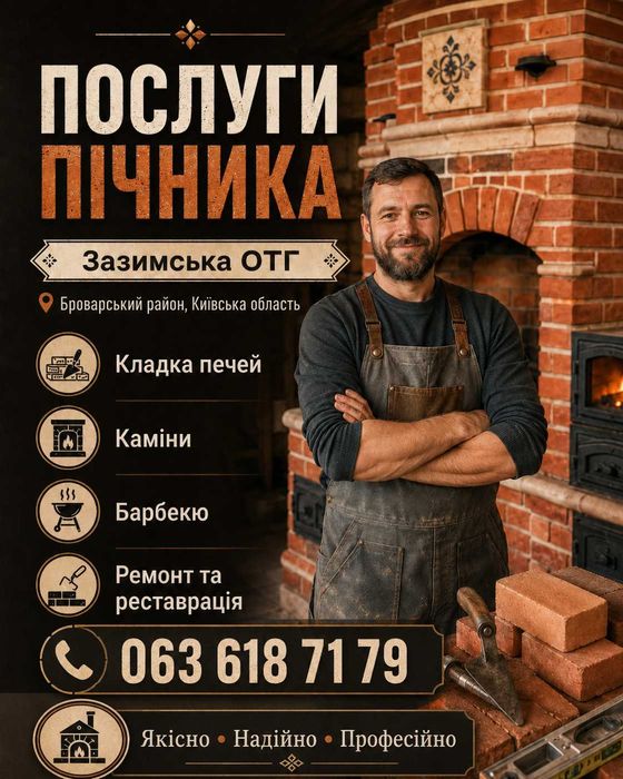 Печник. Услуги по кладке и мелкому ремонту печей, каминов, груб. Консультации.