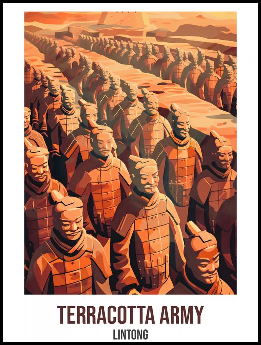 Plakat 75x100cm Terracotta Army, Lintong