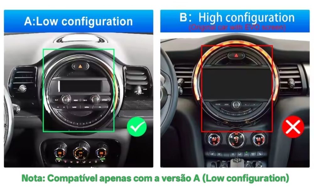 Radio 2 DIN 9" Mini Cooper F55/F56/F60 (2014 a 2019) + Android (4+64 G