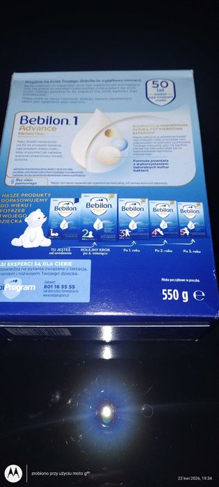 Bebilon mleko 1 advance Pomatura 550g