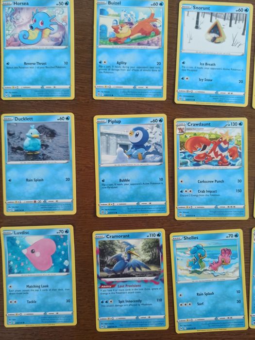 Karty pokémon TCG oryginalne wodne