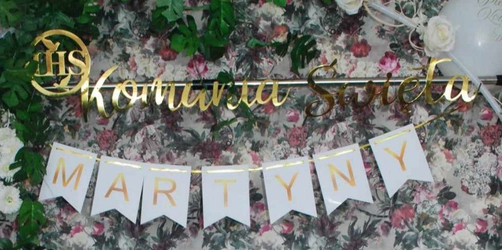 Baner komunijny Martyna