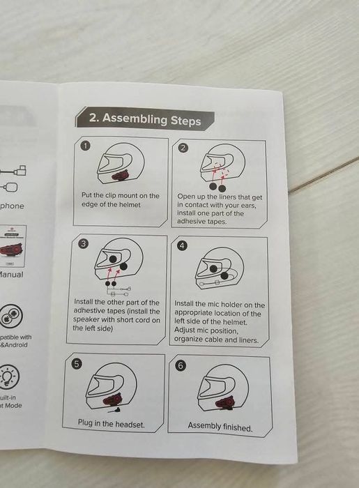 Zestaw słuchawkowy do kasku