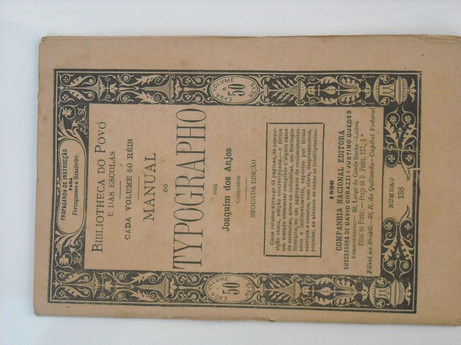 Manual do Typographo - Joaquim dos Anjos
