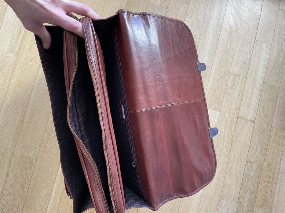 Brązowa torba na laptopa Wittchen, prawdziwa włoska skóra