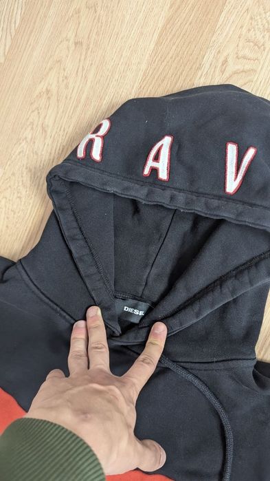diesel hoodie black big logo