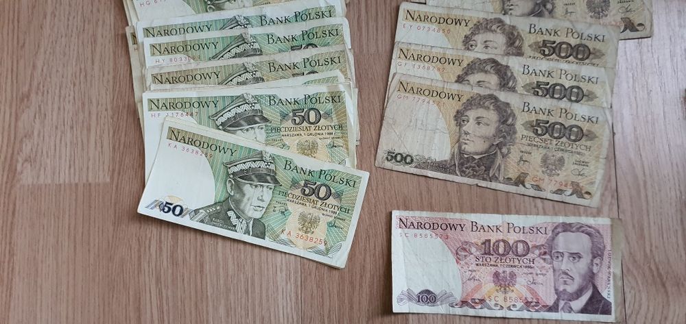 Banknoty kasa pieniądze kolekcja Prl 89szt
